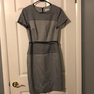 Calvin Klein Black and white pattern dress